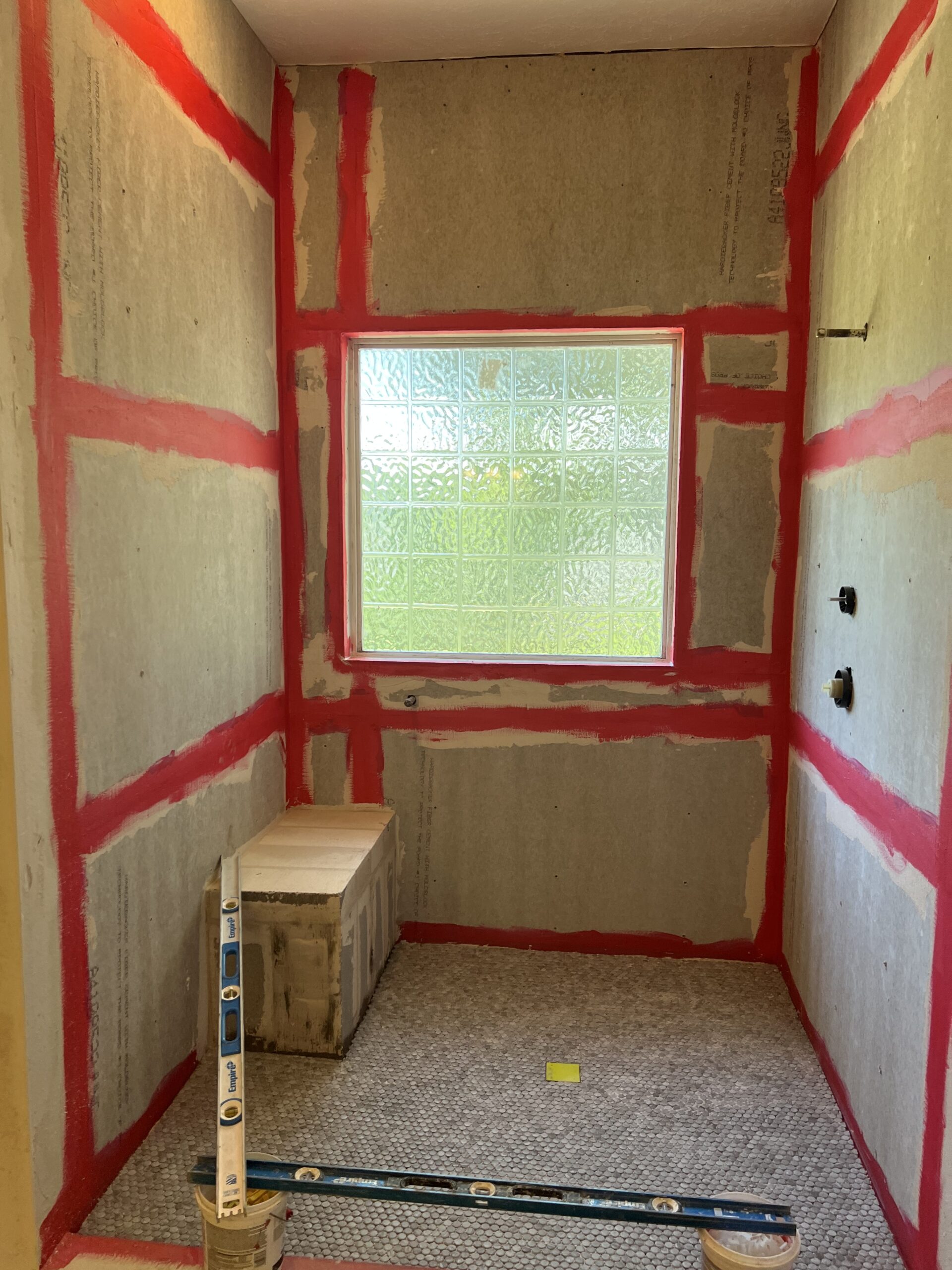 Bathroom shower remodeling project by ABF Remodeling in the Houston area