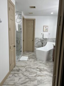 Bathroom remodeling project by ABF Remodeling in the Houston area