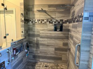 Walk-in shower remodel in Houston by ABF Remodeling