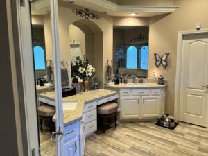 Walk-in shower remodeling project by ABF Remodeling in the Houston area